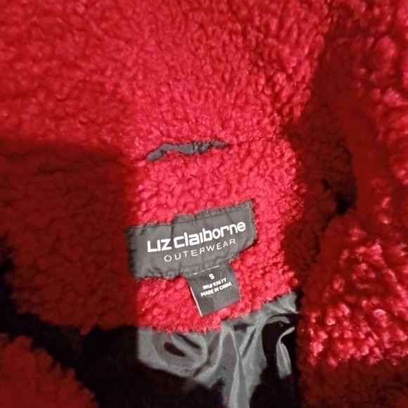 LIZ Claibourne Outerwear Fuzzy Button up Teddy Jacket - Picture 12 of 12